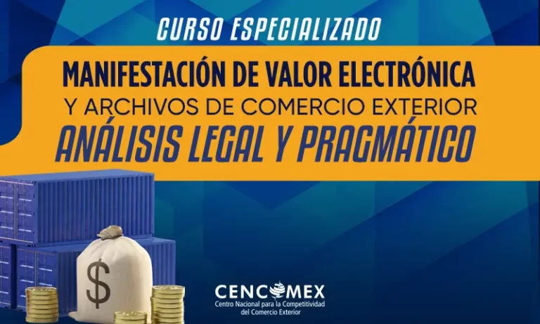 Curso Especializado manifestación de valor electrónica y archivos de comercio exterior análisis legal y pragmático
